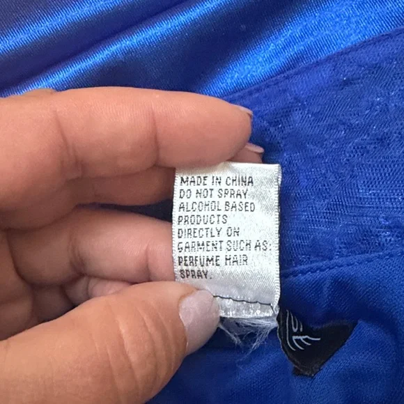 Clarisse Designs Royal Blue Evening Gown.  Sz 6 - Picture 13 of 16